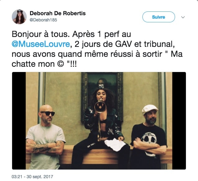 Relaxée par le tribunal après avoir exhibé son sexe devant la Joconde au Louvre