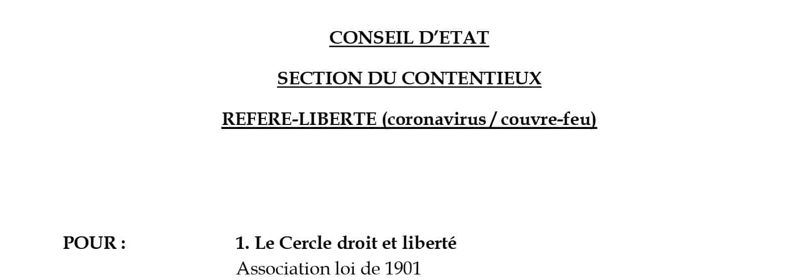Aidez-nous à faire déposer un triple recours administratif contre le couvre-feu !