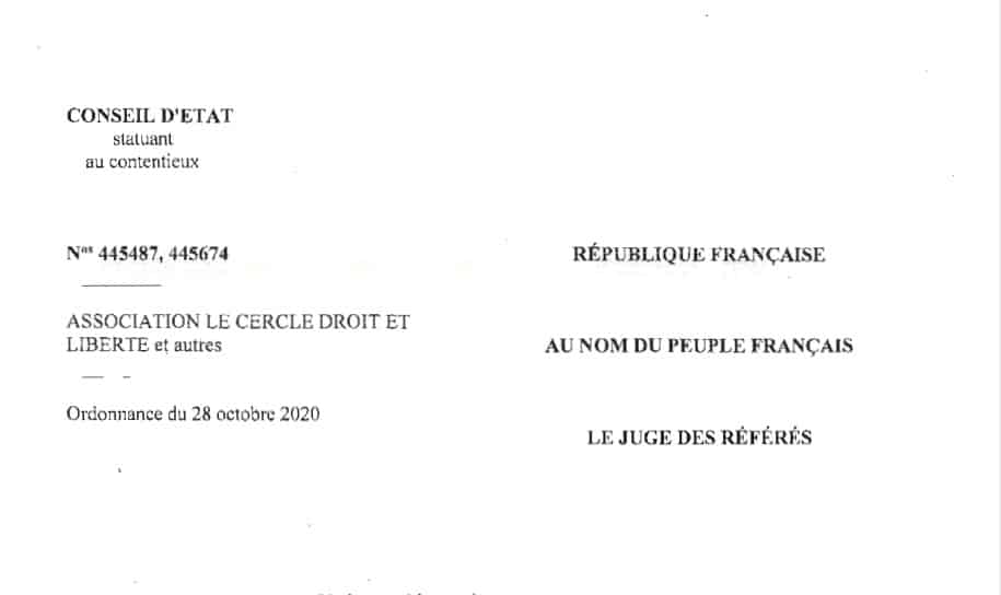 Le Conseil d’Etat rejette nos recours contre le couvre-feu